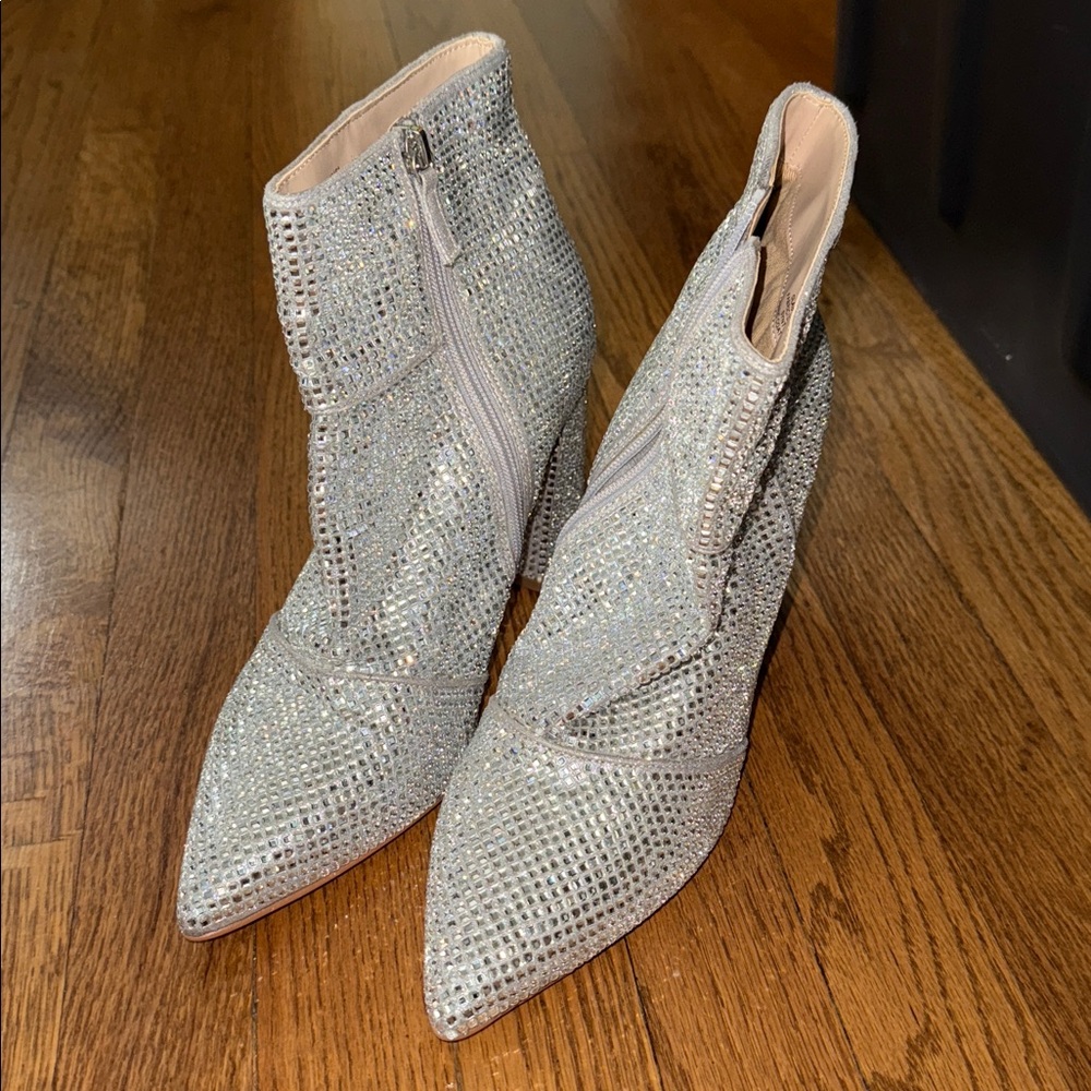 Steve Madden Silver Heeled Boots